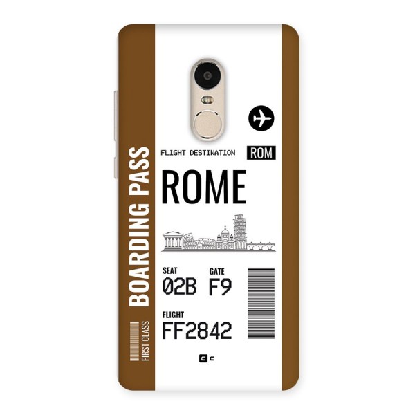 Rome Boarding Pass Back Case for Redmi Note 4