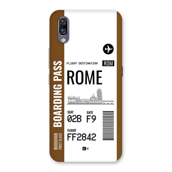 Rome Boarding Pass Back Case for Vivo NEX