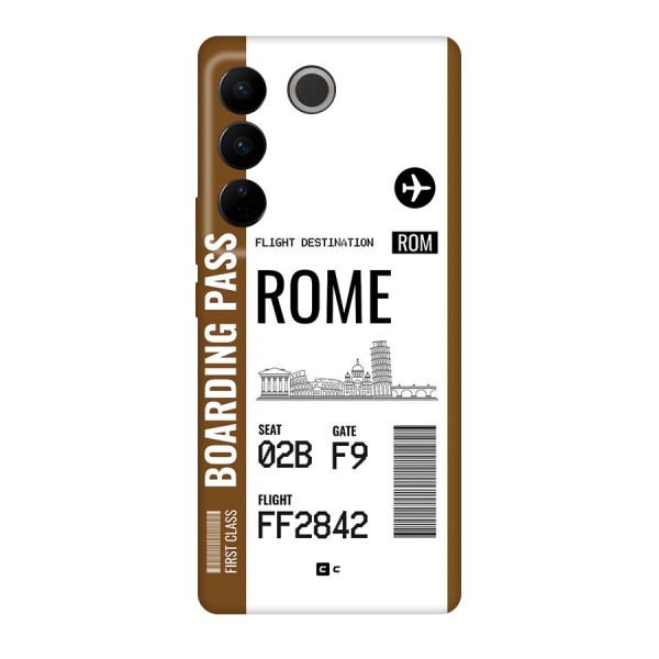 Rome Boarding Pass Back Case for Vivo V27