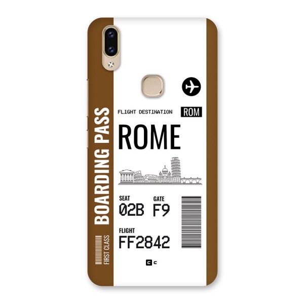 Rome Boarding Pass Back Case for Vivo V9