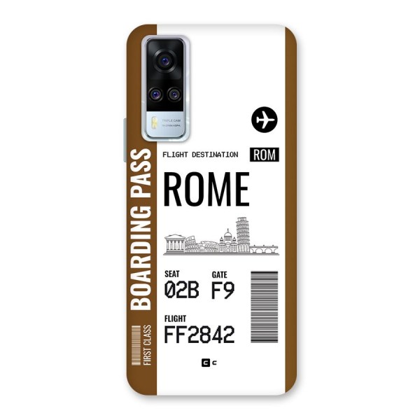 Rome Boarding Pass Back Case for Vivo Y51