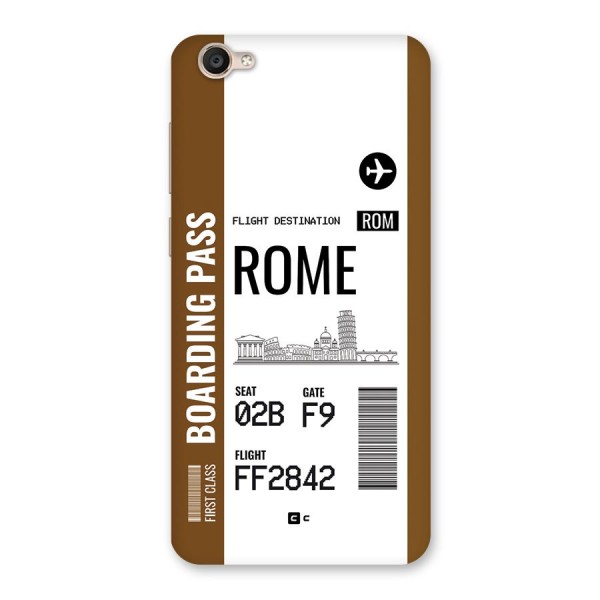 Rome Boarding Pass Back Case for Vivo Y55s