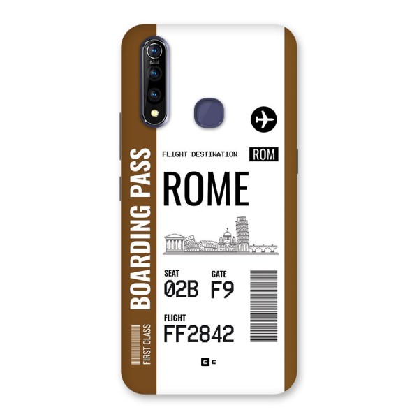 Rome Boarding Pass Back Case for Vivo Z1 Pro