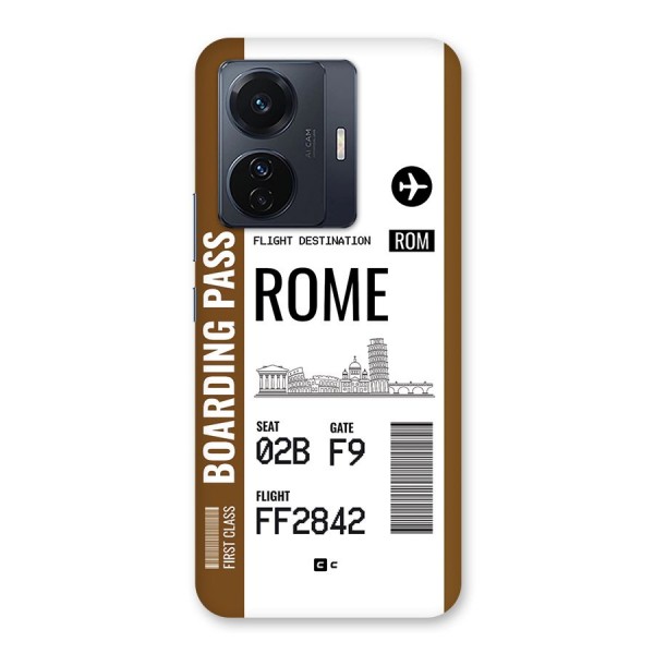 Rome Boarding Pass Back Case for Vivo iQOO Z6 Pro