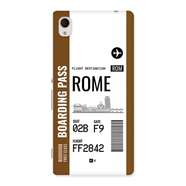 Rome Boarding Pass Back Case for Xperia M4 Aqua