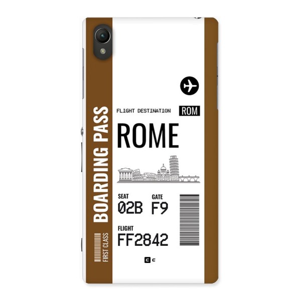 Rome Boarding Pass Back Case for Xperia Z1