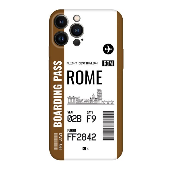 Rome Boarding Pass Back Case for iPhone 13 Pro Max