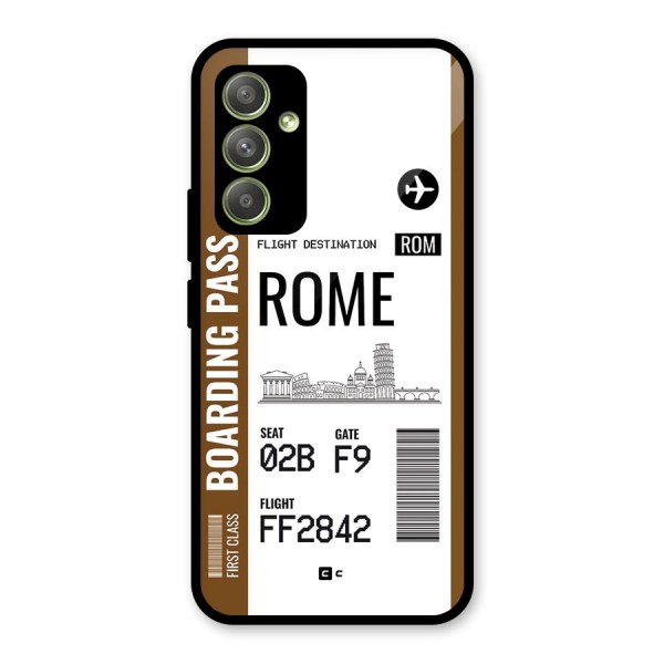 Rome Boarding Pass Glass Back Case for Galaxy A54