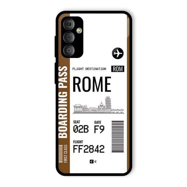 Rome Boarding Pass Glass Back Case for Galaxy F23