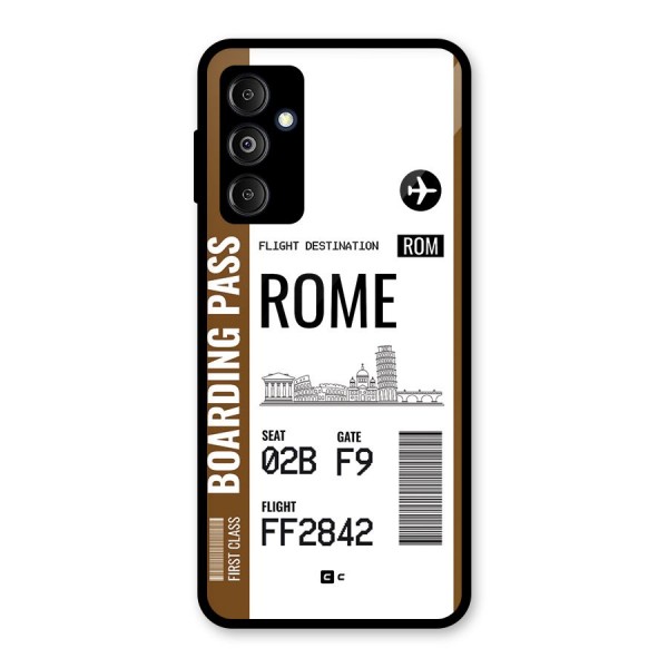 Rome Boarding Pass Glass Back Case for Galaxy M14 5G