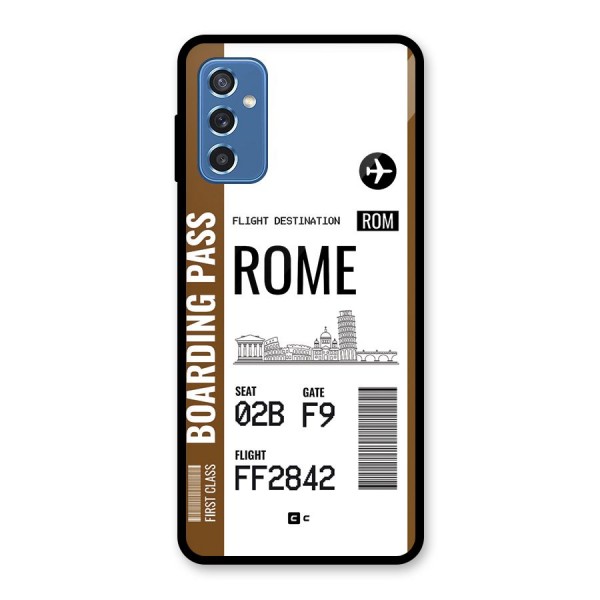 Rome Boarding Pass Glass Back Case for Galaxy M52 5G