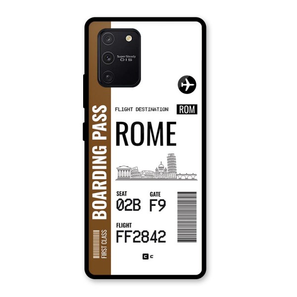 Rome Boarding Pass Glass Back Case for Galaxy S10 Lite