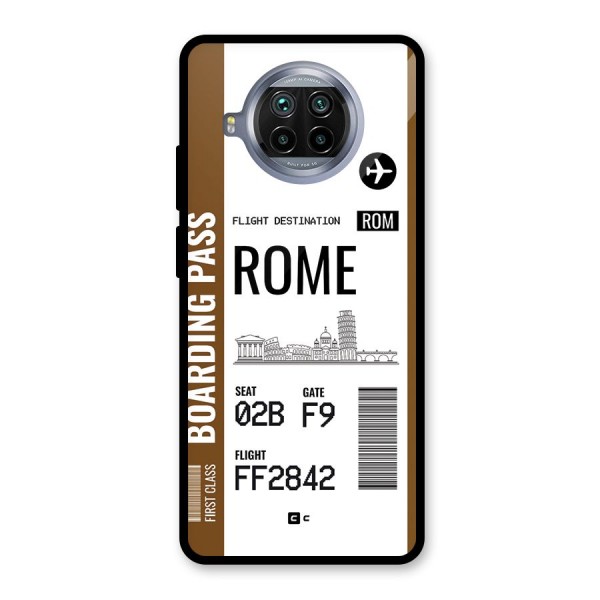 Rome Boarding Pass Glass Back Case for Mi 10i