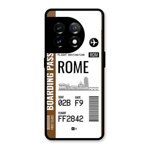 Rome Boarding Pass Glass Back Case for OnePlus 11