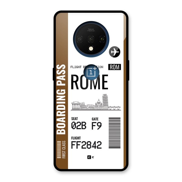 Rome Boarding Pass Glass Back Case for OnePlus 7T