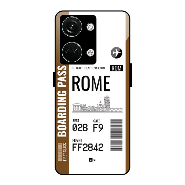 Rome Boarding Pass Glass Back Case for Oneplus Nord 3