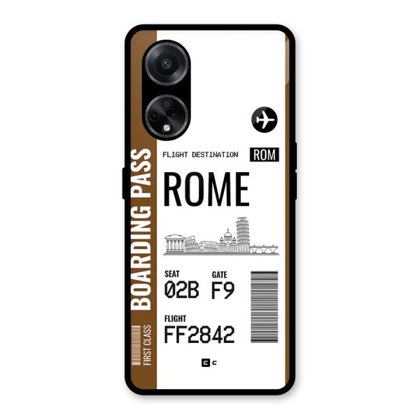 Rome Boarding Pass Glass Back Case for Oppo F23