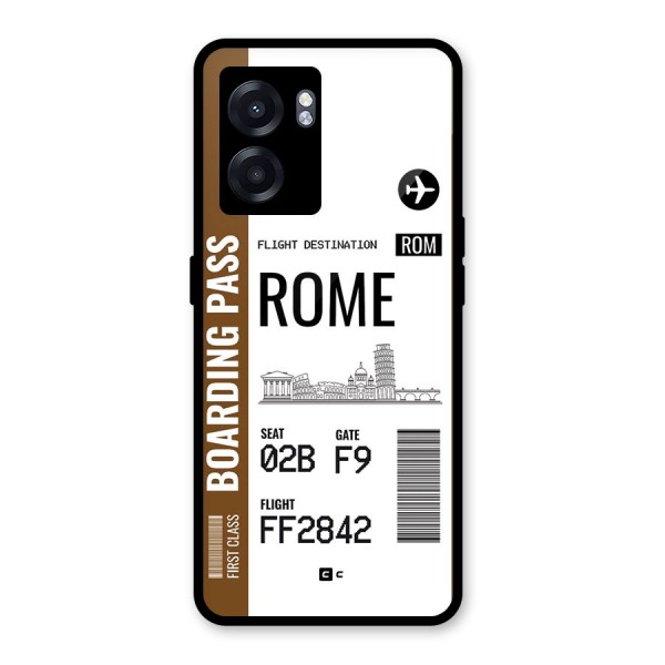 Rome Boarding Pass Glass Back Case for Oppo K10 (5G)