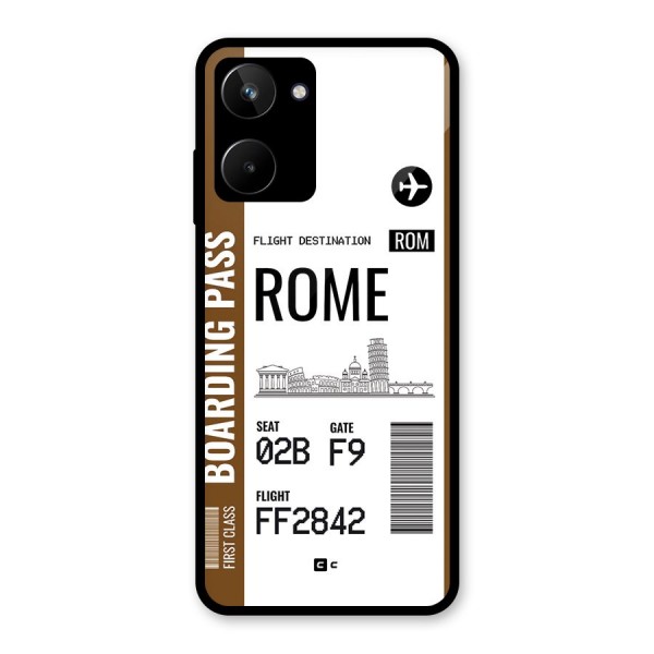 Rome Boarding Pass Glass Back Case for Realme 10