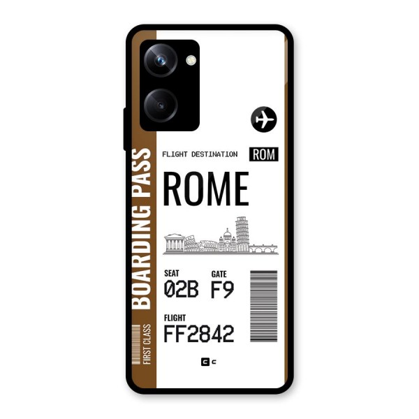 Rome Boarding Pass Glass Back Case for Realme 10 Pro