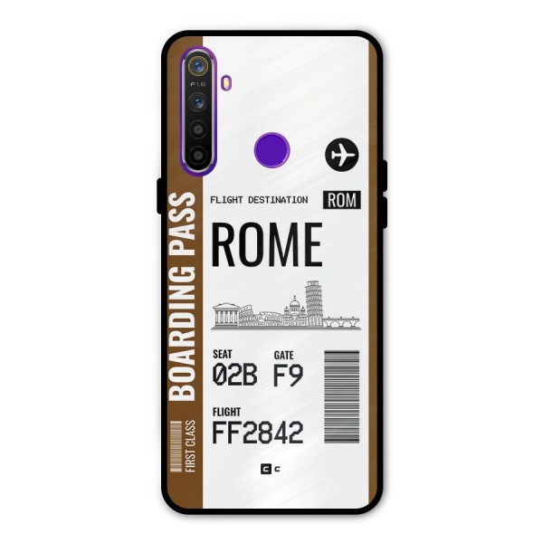 Rome Boarding Pass Glass Back Case for Realme 5s