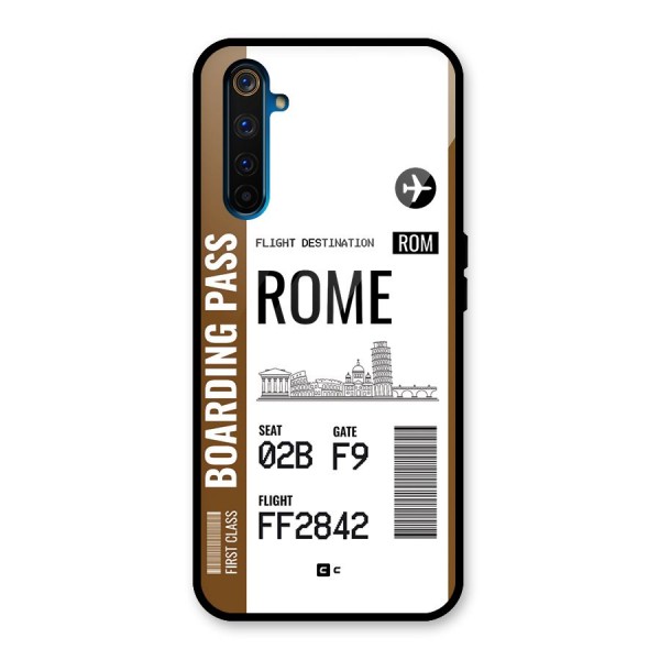 Rome Boarding Pass Glass Back Case for Realme 6 Pro