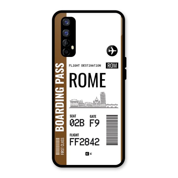 Rome Boarding Pass Glass Back Case for Realme 7