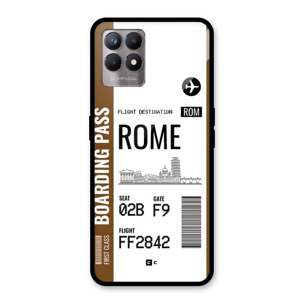 Rome Boarding Pass Glass Back Case for Realme 8i