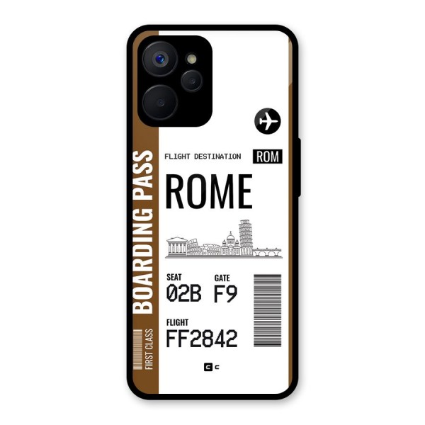 Rome Boarding Pass Glass Back Case for Realme 9i 5G