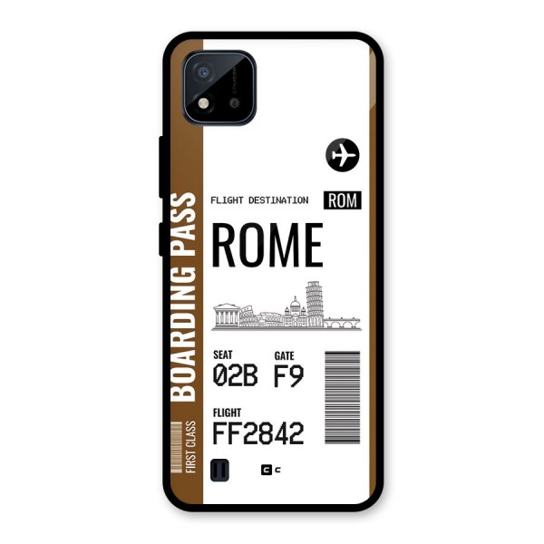 Rome Boarding Pass Glass Back Case for Realme C11 2021