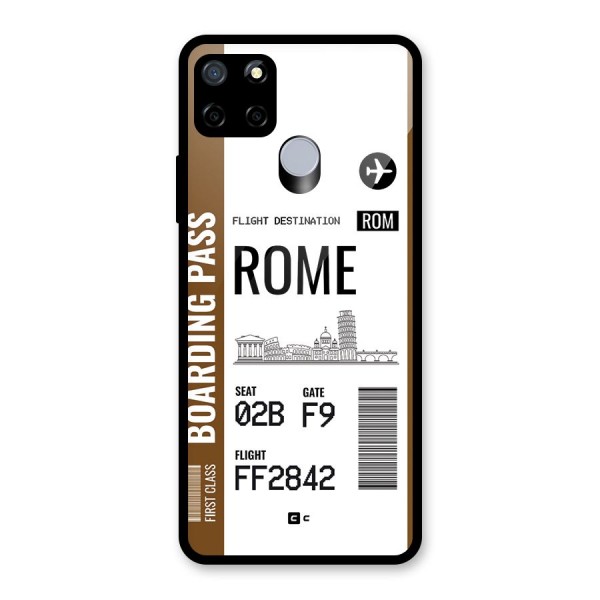 Rome Boarding Pass Glass Back Case for Realme C12