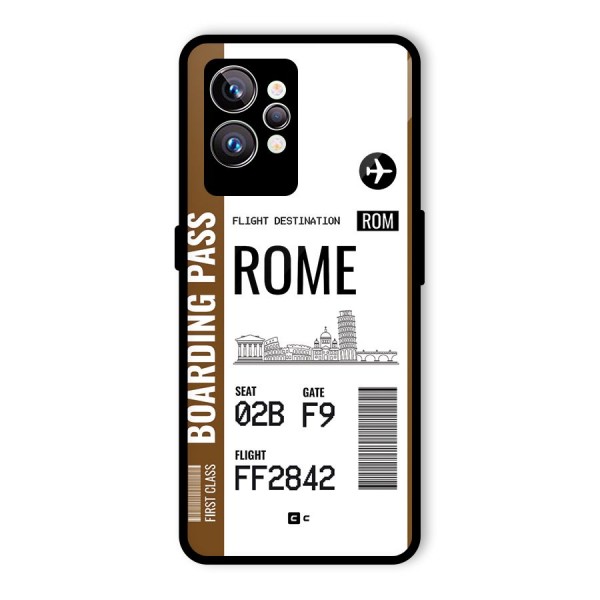 Rome Boarding Pass Glass Back Case for Realme GT2 Pro