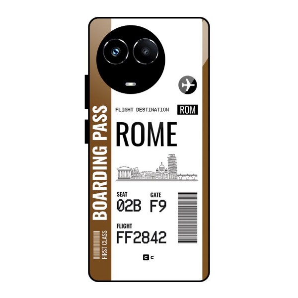 Rome Boarding Pass Glass Back Case for Realme Narzo 60X