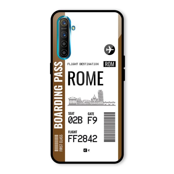 Rome Boarding Pass Glass Back Case for Realme X2