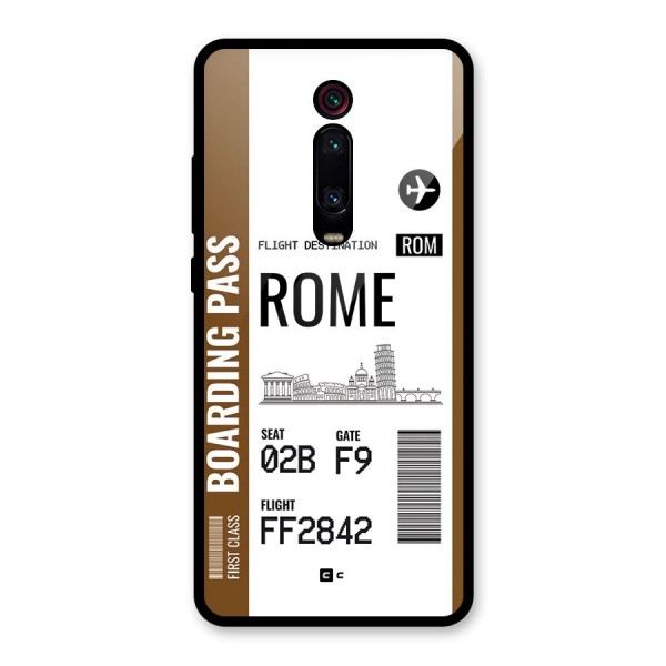 Rome Boarding Pass Glass Back Case for Redmi K20 Pro