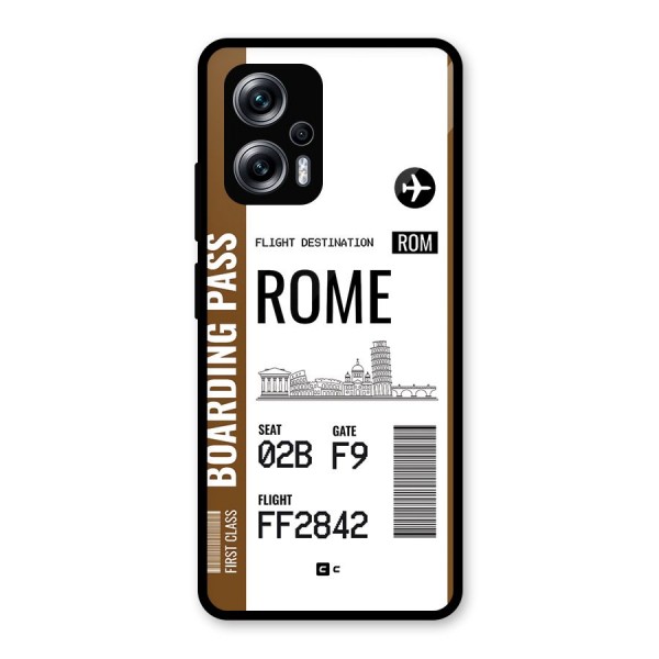 Rome Boarding Pass Glass Back Case for Redmi K50i