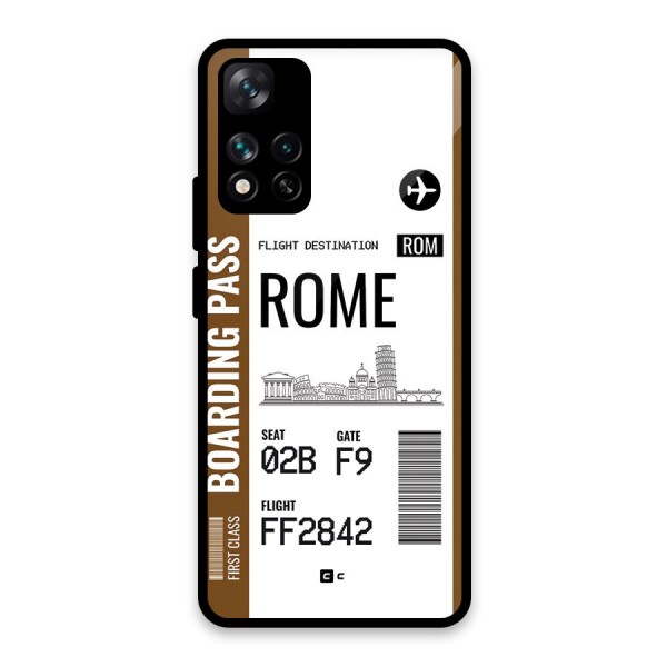 Rome Boarding Pass Glass Back Case for Xiaomi 11i 5G