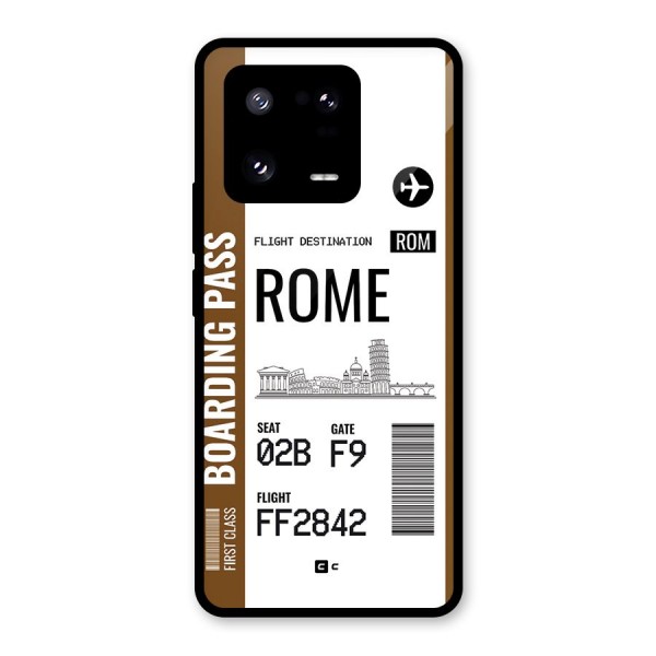 Rome Boarding Pass Glass Back Case for Xiaomi 13 Pro