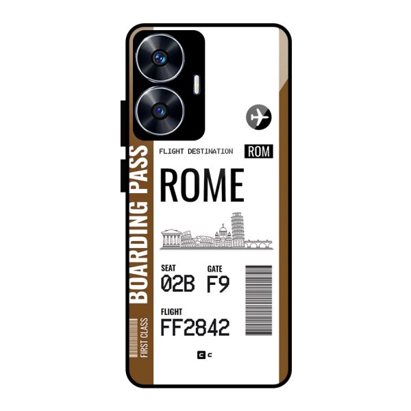 Rome Boarding Pass Glass Back Case for realme C55