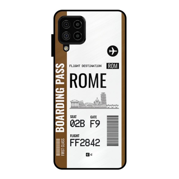 Rome Boarding Pass Metal Back Case for Galaxy A22 4G