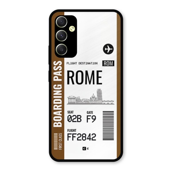 Rome Boarding Pass Metal Back Case for Galaxy A34