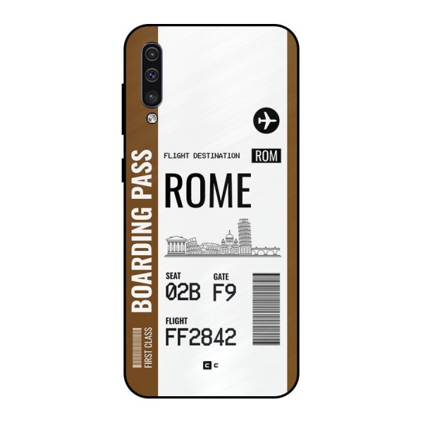 Rome Boarding Pass Metal Back Case for Galaxy A50