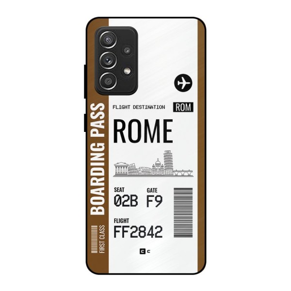 Rome Boarding Pass Metal Back Case for Galaxy A52