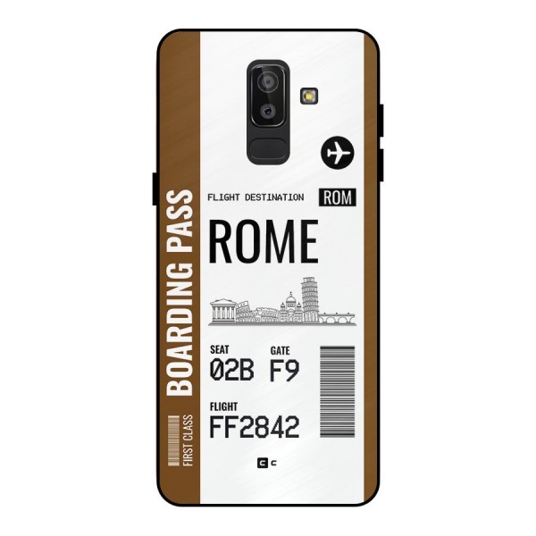 Rome Boarding Pass Metal Back Case for Galaxy J8