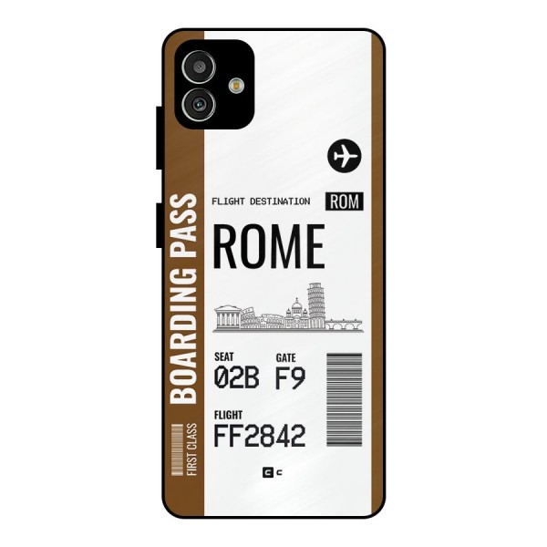 Rome Boarding Pass Metal Back Case for Galaxy M13 5G