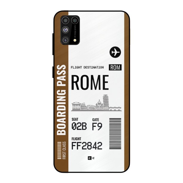 Rome Boarding Pass Metal Back Case for Galaxy M31