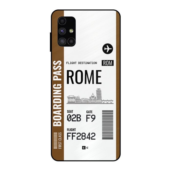 Rome Boarding Pass Metal Back Case for Galaxy M51