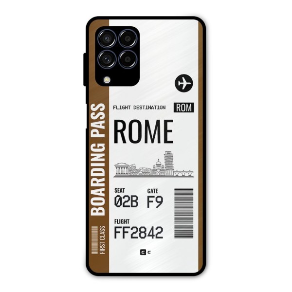 Rome Boarding Pass Metal Back Case for Galaxy M53 5G