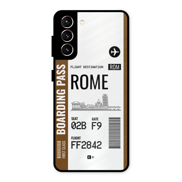 Rome Boarding Pass Metal Back Case for Galaxy S21 5G