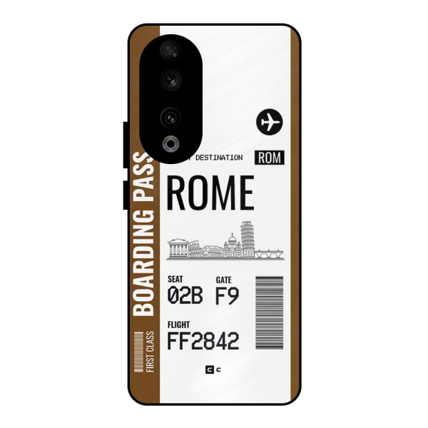 Rome Boarding Pass Metal Back Case for Honor 90